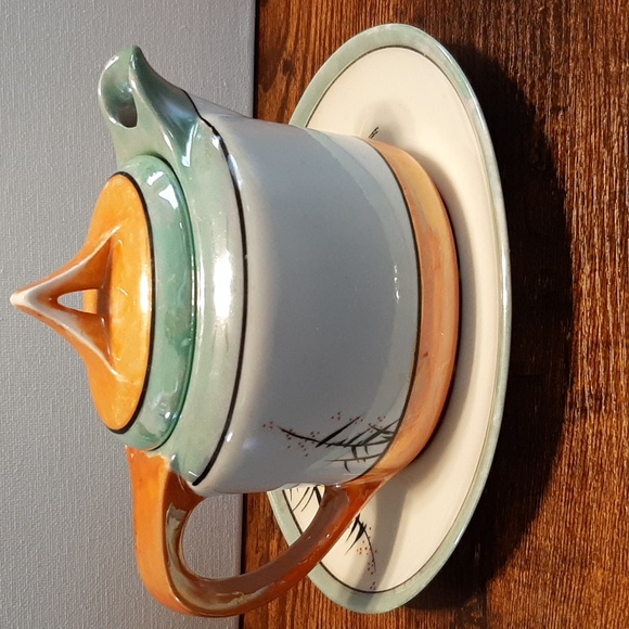 Vintage Goldcastle Chikusa Japan Teapot with lid & Underplate hand paint… - Picture 4 of 13